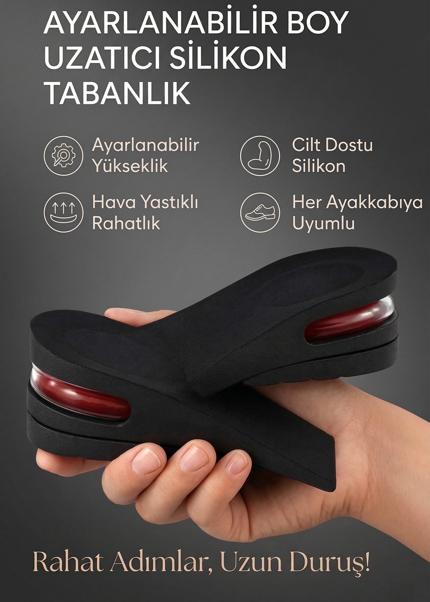 Upstep™ 5CM BOY UZATAN TABANLIK (ÇİFT)